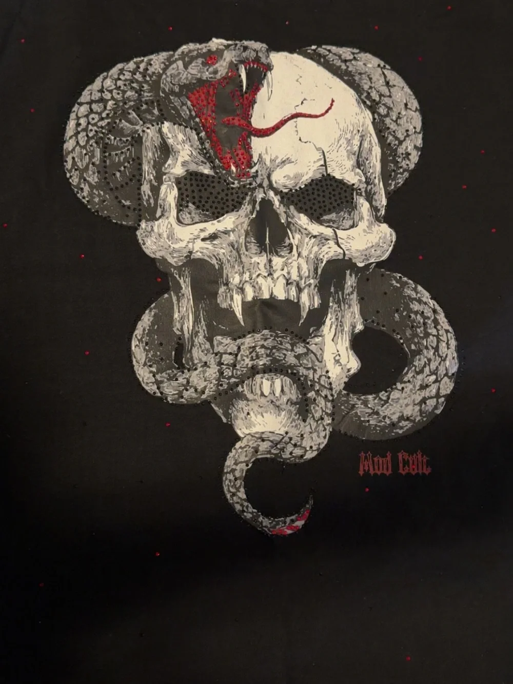 MOD Cult Skull & Snake Graphic Tee - Black